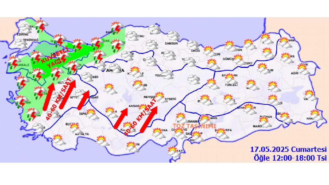 17 Mayıs 2025 Yurt geneli hava durumu! Ankara, İstanbul ve İzmir'de yağış bekleniyor mu? 4