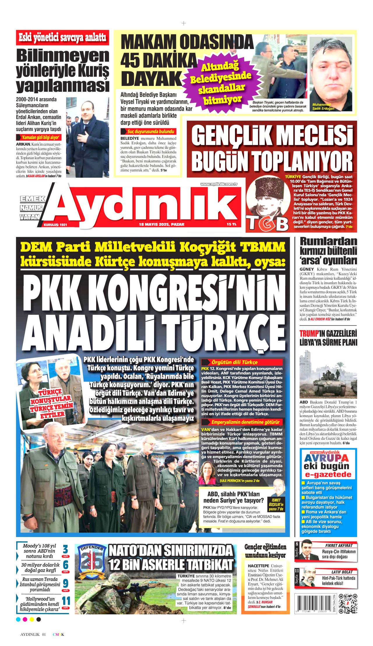 Cumhurbaşkanı Erdoğan'dan 30 milyar dolarlık doğalgaz müjdesi! 18 Mayıs Pazar gazete manşetleri... 13