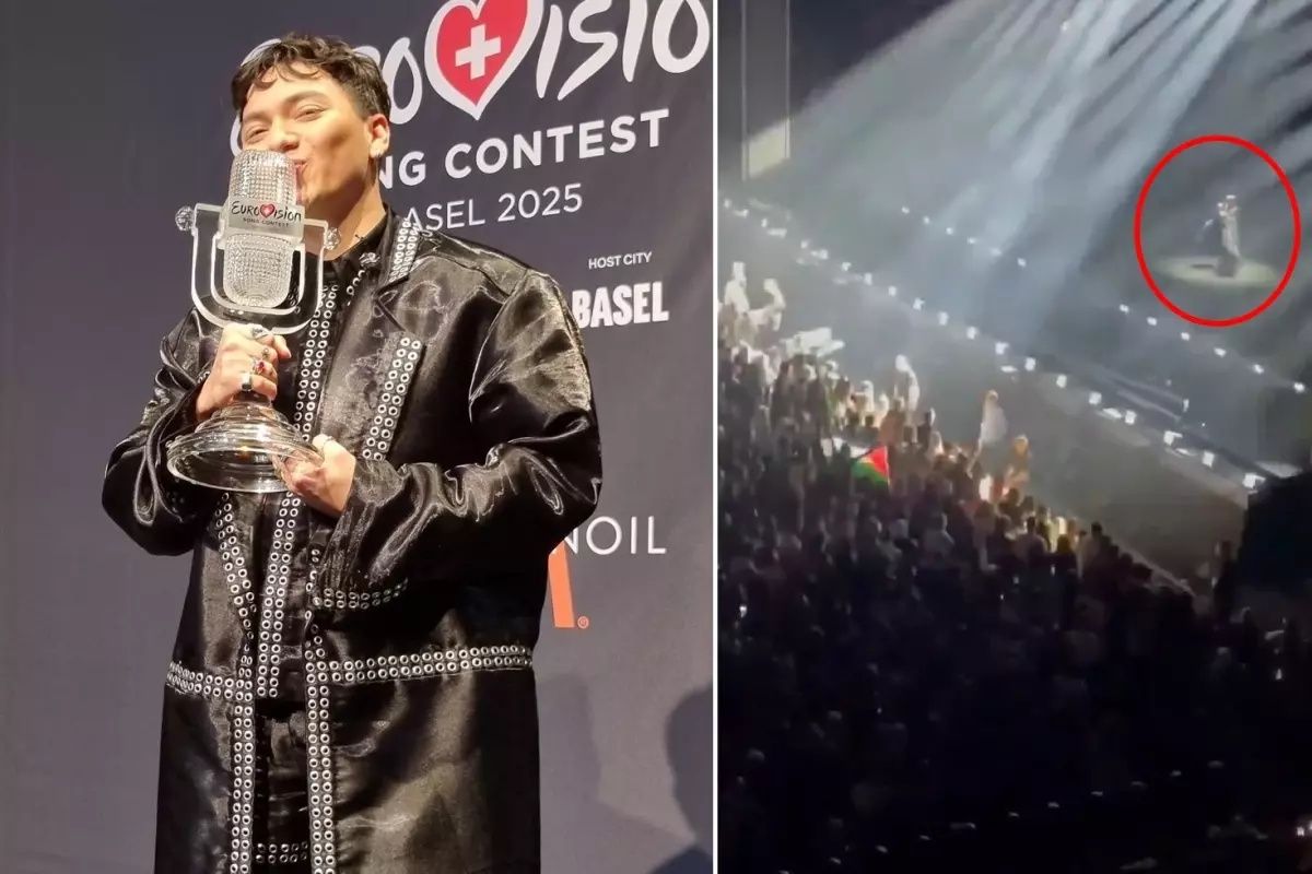 Eurovision 2025 finaline Filistin protestoları damga vurdu! İsrail temsilcisi sahnede yuhalandı, binler alanlarda Filistin için ses verdi... 1
