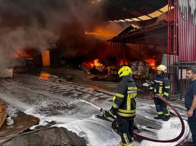Mersin'de fabrika yangını! Patlama sesleri duyuluyor, yol ulaşıma kapatıldı... 4