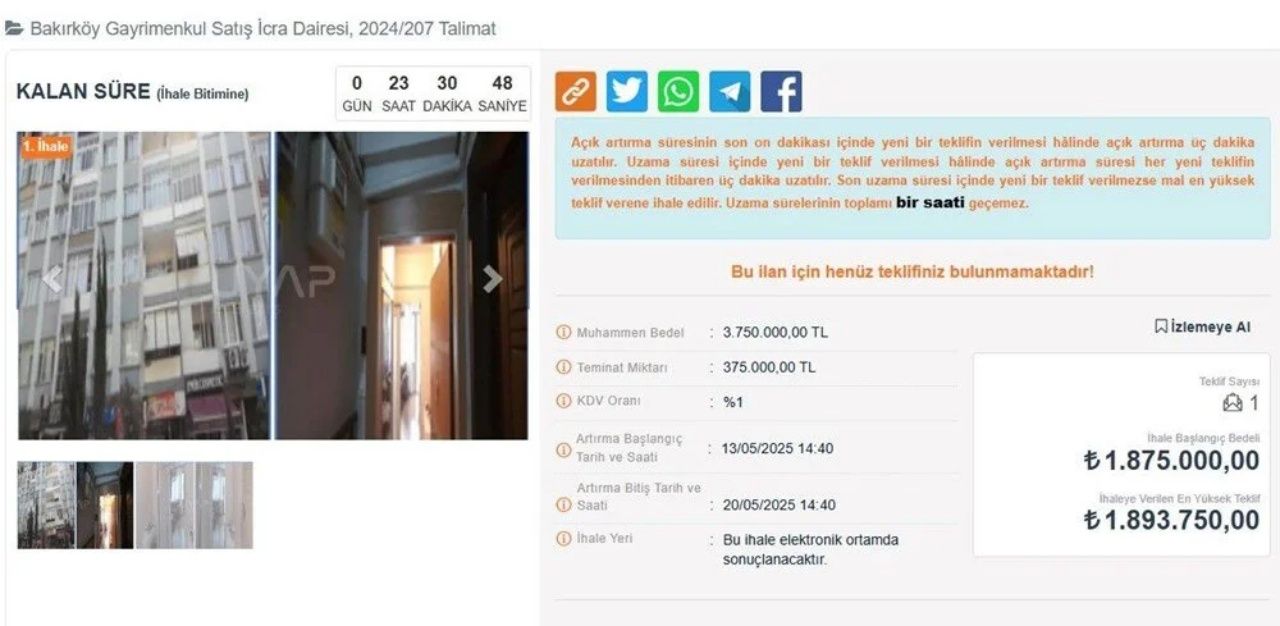 Yarı fiyatına ev sahibi olma imkanı! İcralı konut ihaleleri başladı 9