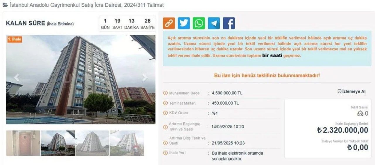 Yarı fiyatına ev sahibi olma imkanı! İcralı konut ihaleleri başladı 10