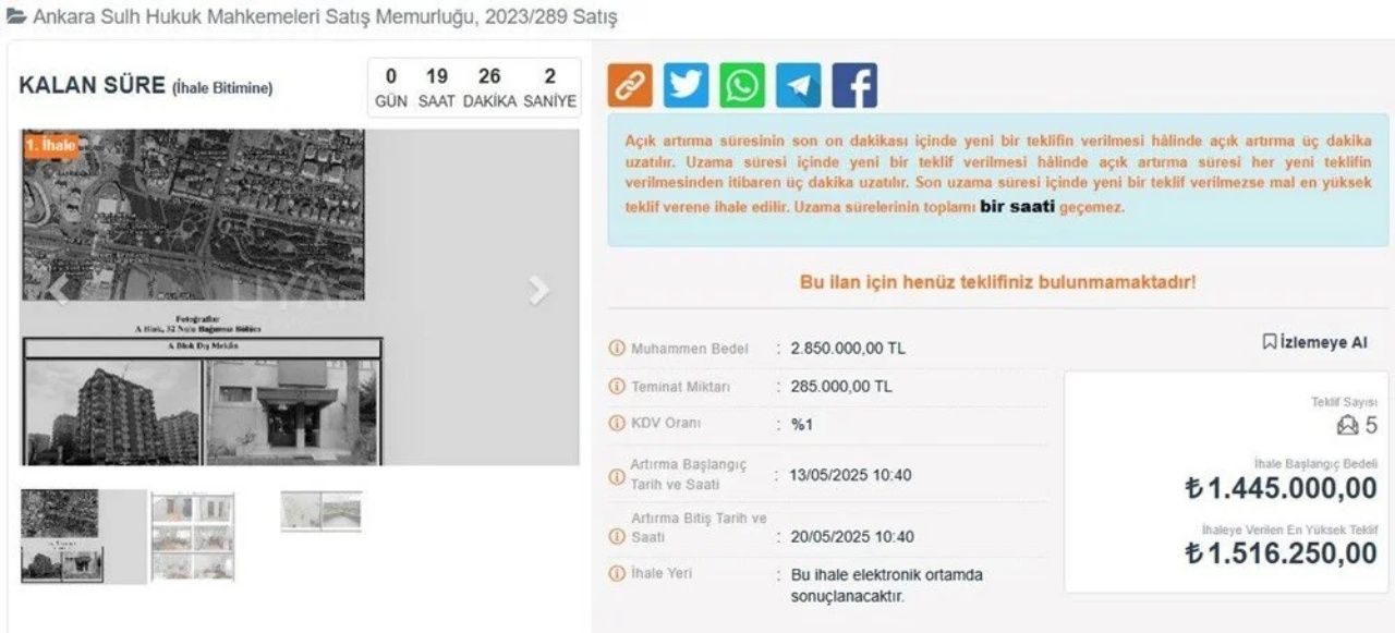 Yarı fiyatına ev sahibi olma imkanı! İcralı konut ihaleleri başladı 16