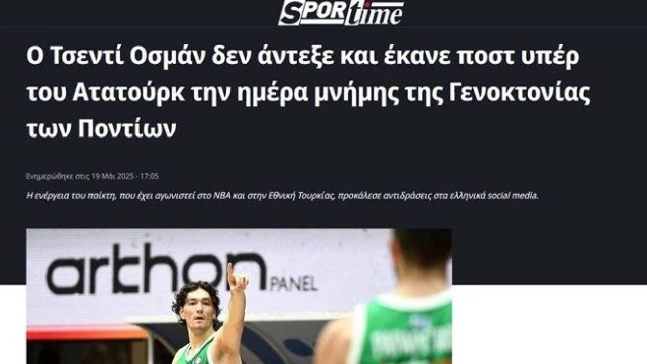 Cedi Osman'ın 19 Mayıs paylaşımı "Komşu"yu salladı! Irkçı Yunan basını çıldırdı... 5