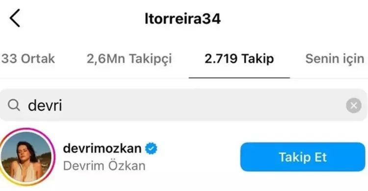 Lucas Torreira, eski sevgilisi Devrim Özkan'ı yeniden takibe aldı 6