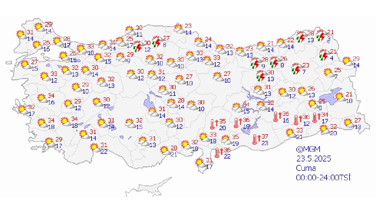 23 Mayıs 2025 Meteoroloji bazı kentler için uyardı! İşte Ankara, İstanbul ve İzmir'de beklenen hava durumu... 1