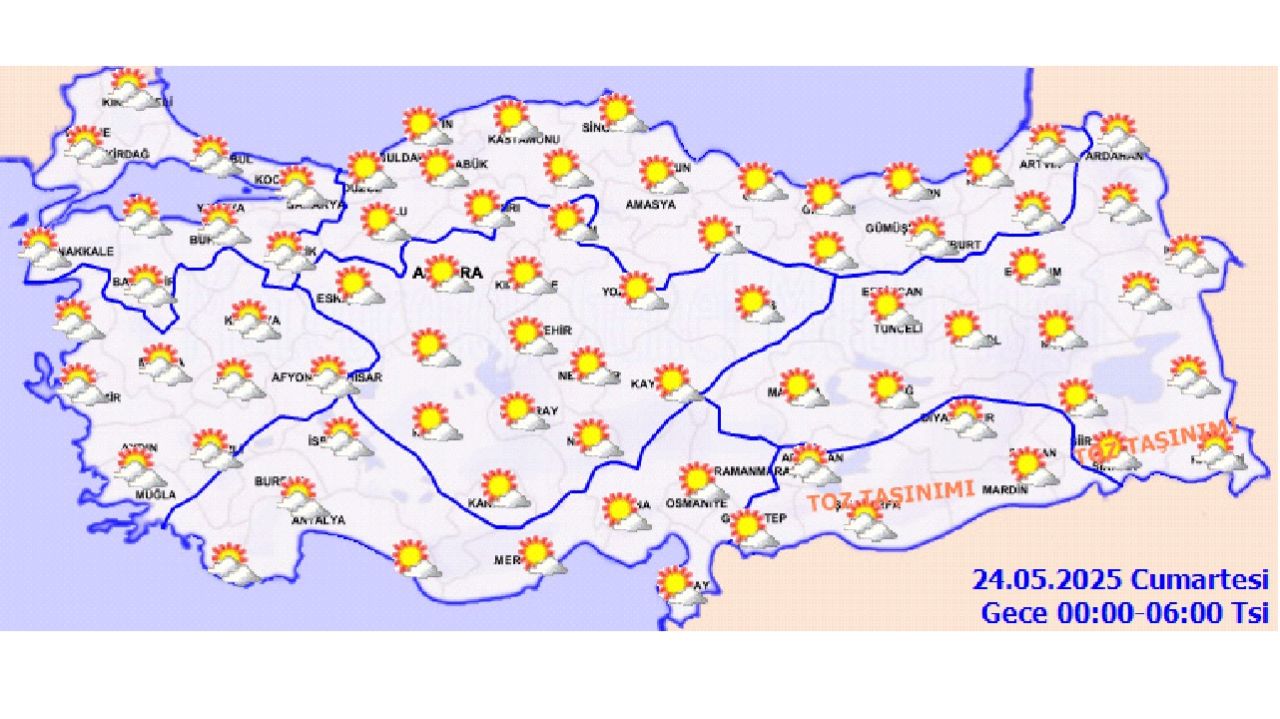 24 Mayıs 2025 Meteoroloji hava durumu tahminleri: Yurt genelinde sıcaklıklar artıyor... 2