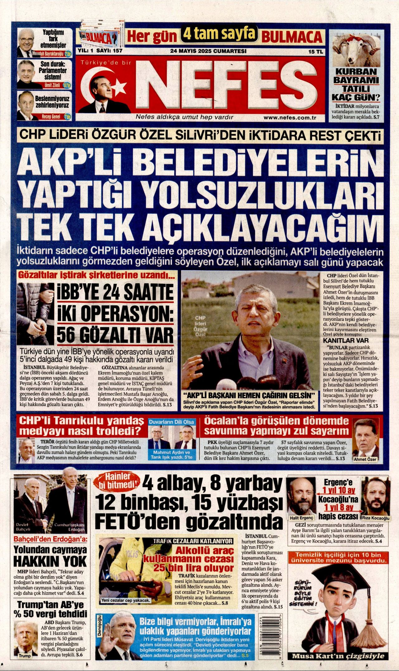 Bu tefeciyle ne işin var? İmamoğlu hisselerini 520 bin dolara devretmiş... Bugünün gazete manşetleri 12