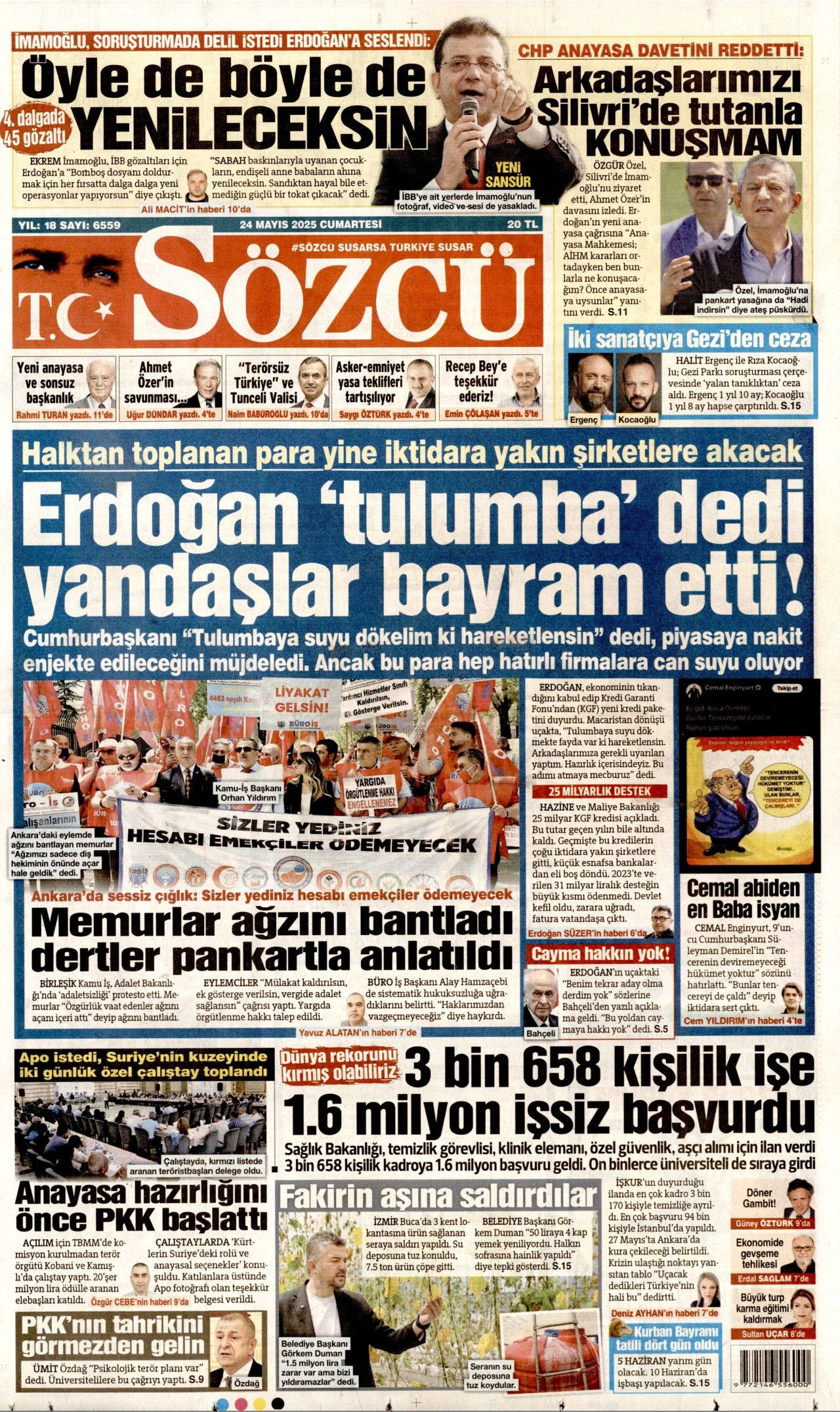 Bu tefeciyle ne işin var? İmamoğlu hisselerini 520 bin dolara devretmiş... Bugünün gazete manşetleri 4