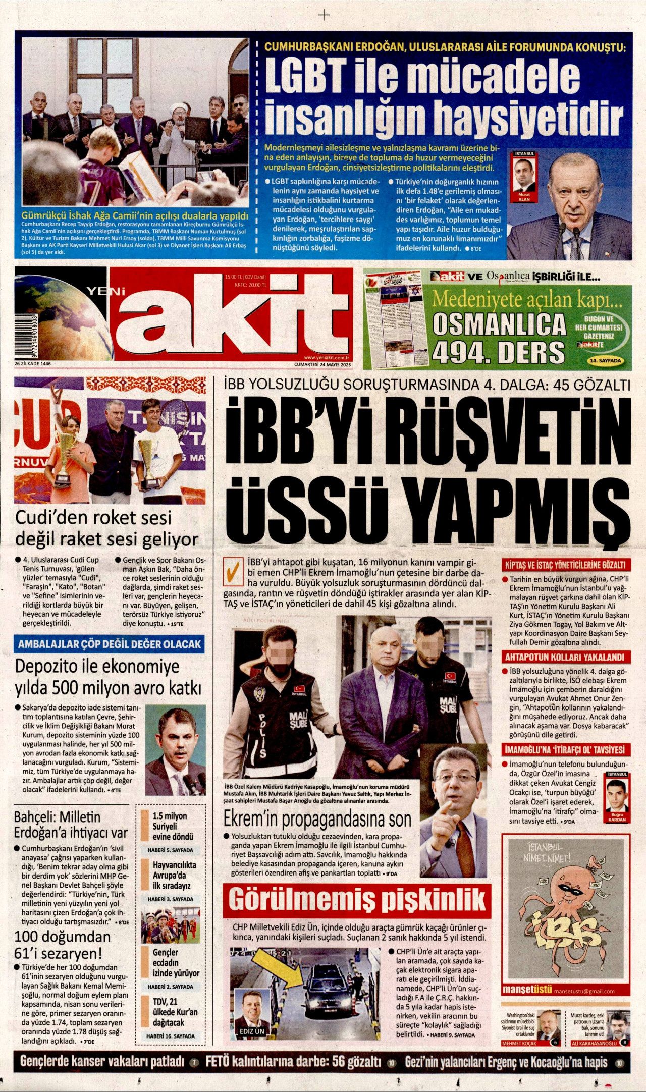 Bu tefeciyle ne işin var? İmamoğlu hisselerini 520 bin dolara devretmiş... Bugünün gazete manşetleri 8