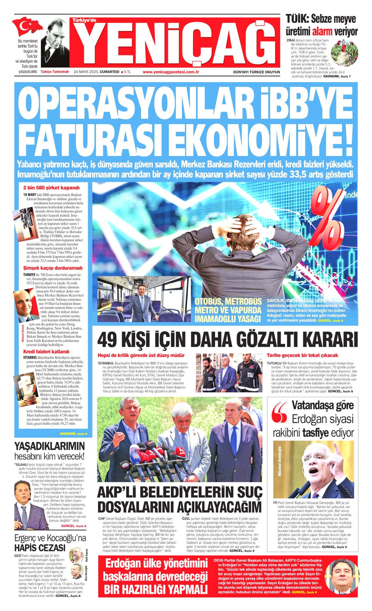 Bu tefeciyle ne işin var? İmamoğlu hisselerini 520 bin dolara devretmiş... Bugünün gazete manşetleri 18