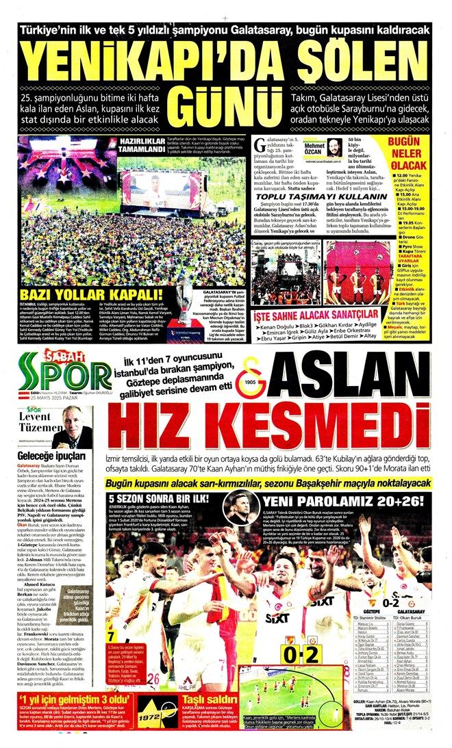 "Yedekleri de 5 yıldız!" Galatasaray'ın Göztepe galibiyeti manşetleri süsledi 8