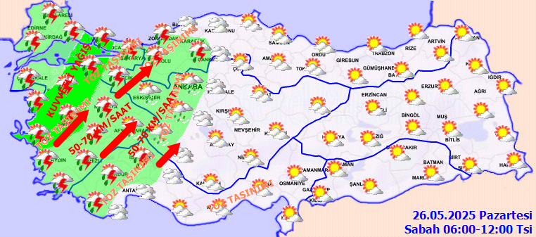 Yağmur, rüzgar, toz fırtınası... Meteoroloji’den çok kuvvetli uyarı: Bugün hava alarmda! 4