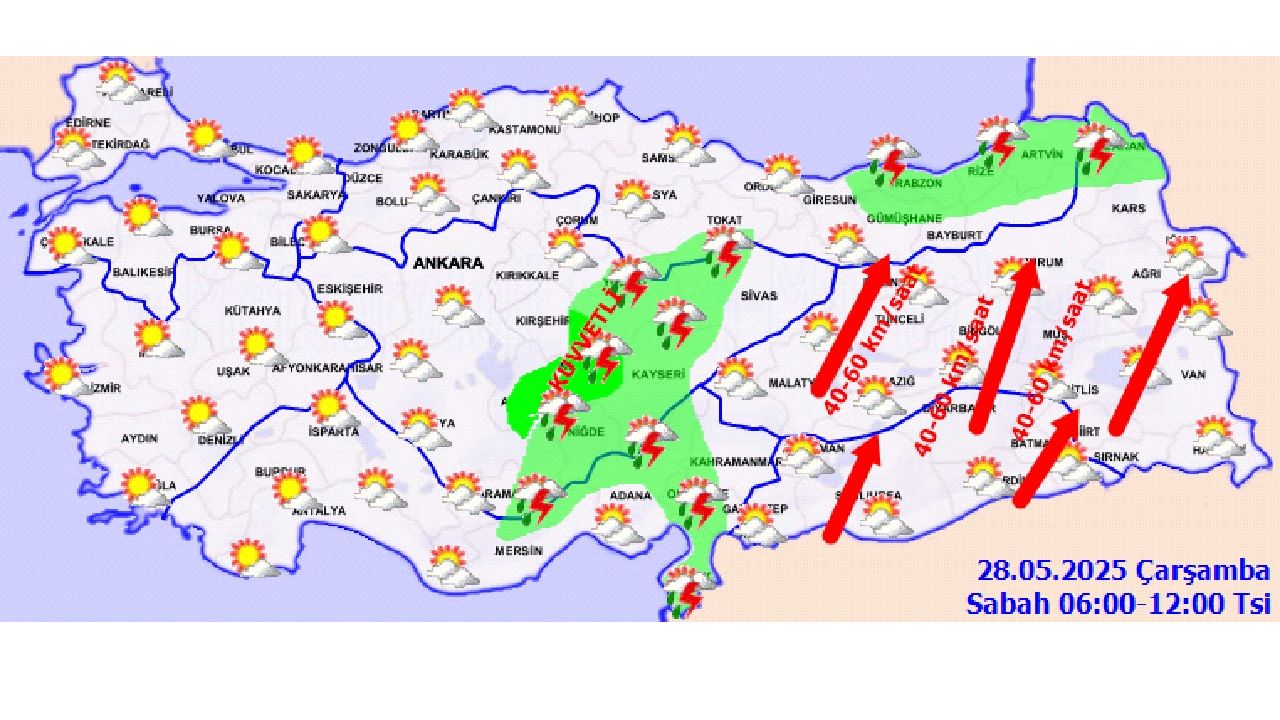 Meteoroloji 28 Mayıs yurt geneli hava durumu raporunu yayınladı! İşte beklenen sıcaklık değerleri... 3