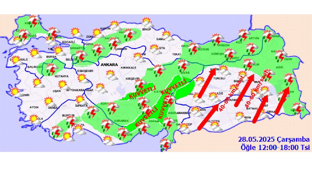 Meteoroloji 28 Mayıs yurt geneli hava durumu raporunu yayınladı! İşte beklenen sıcaklık değerleri... 4