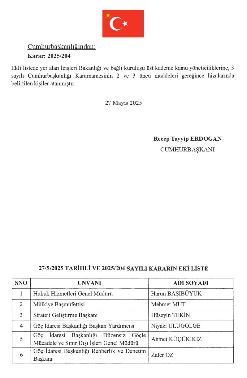 Resmi Gazete yayımlandı! İki ile yeni vali ataması! 3
