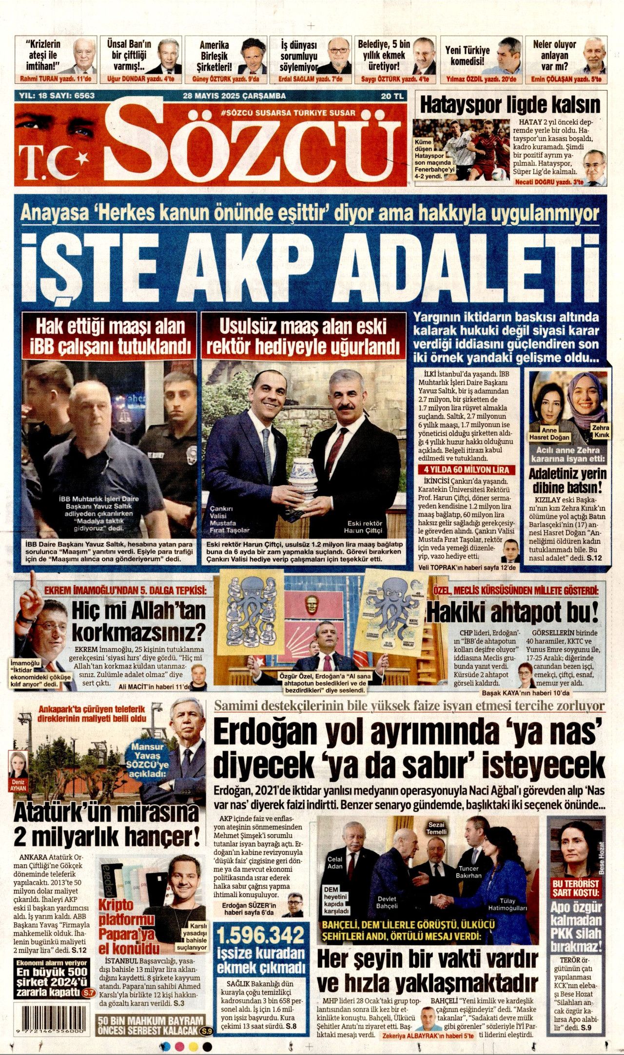 Kırmızı Yalı'dan gözaltına... Papara sahibine çete suçlaması! Bugünün gazete manşetleri... 5