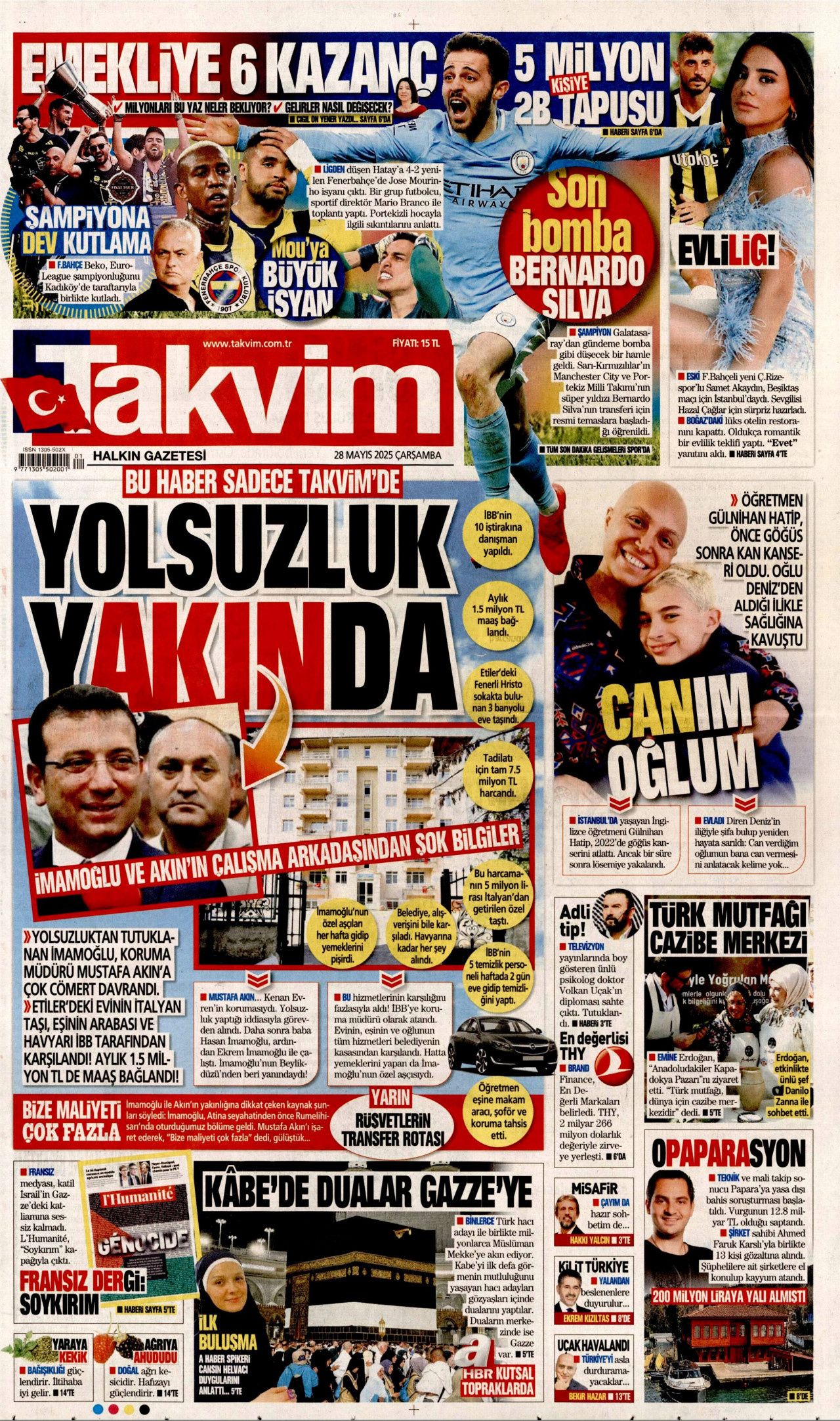 Kırmızı Yalı'dan gözaltına... Papara sahibine çete suçlaması! Bugünün gazete manşetleri... 14