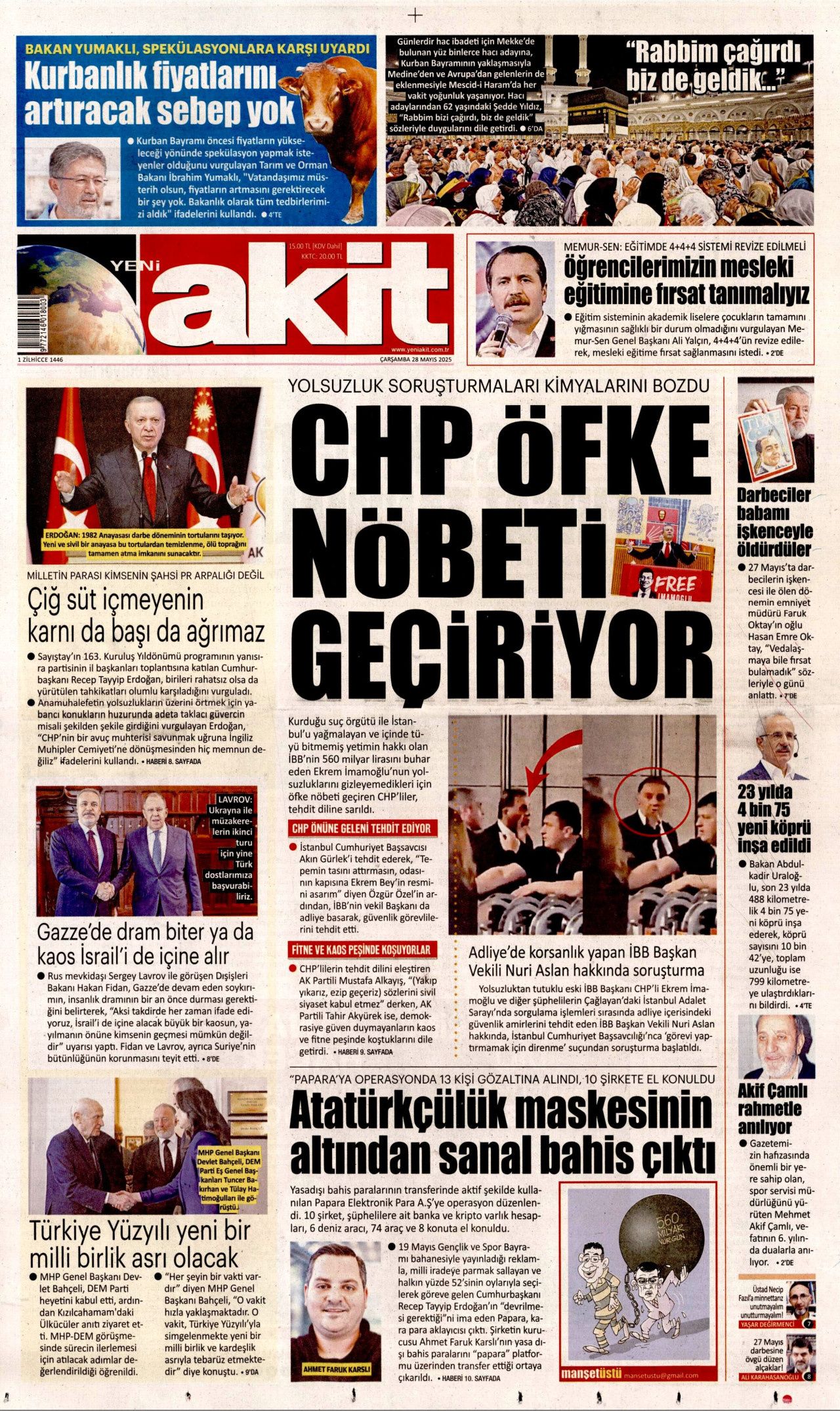 Kırmızı Yalı'dan gözaltına... Papara sahibine çete suçlaması! Bugünün gazete manşetleri... 9