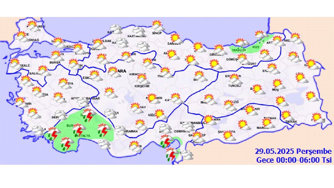 29 Mayıs 2025 yurt geneli hava durumu: 11 kente sarı kodlu uyarı yapıldı... 2