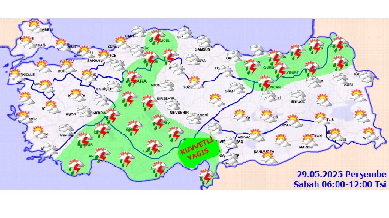 29 Mayıs 2025 yurt geneli hava durumu: 11 kente sarı kodlu uyarı yapıldı... 3