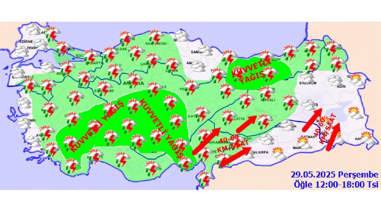 29 Mayıs 2025 yurt geneli hava durumu: 11 kente sarı kodlu uyarı yapıldı... 4