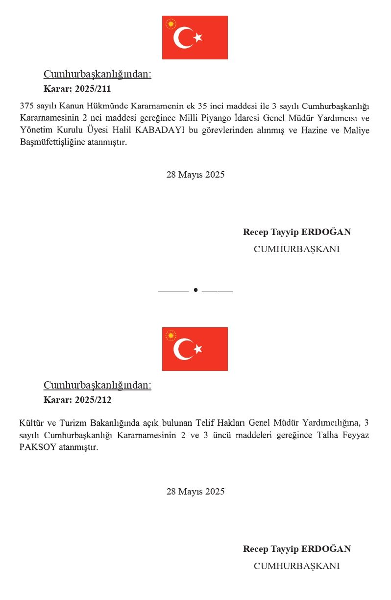 Cumhurbaşkanlığı'ndan üst düzey atamalar Resmi Gazete'de! 4