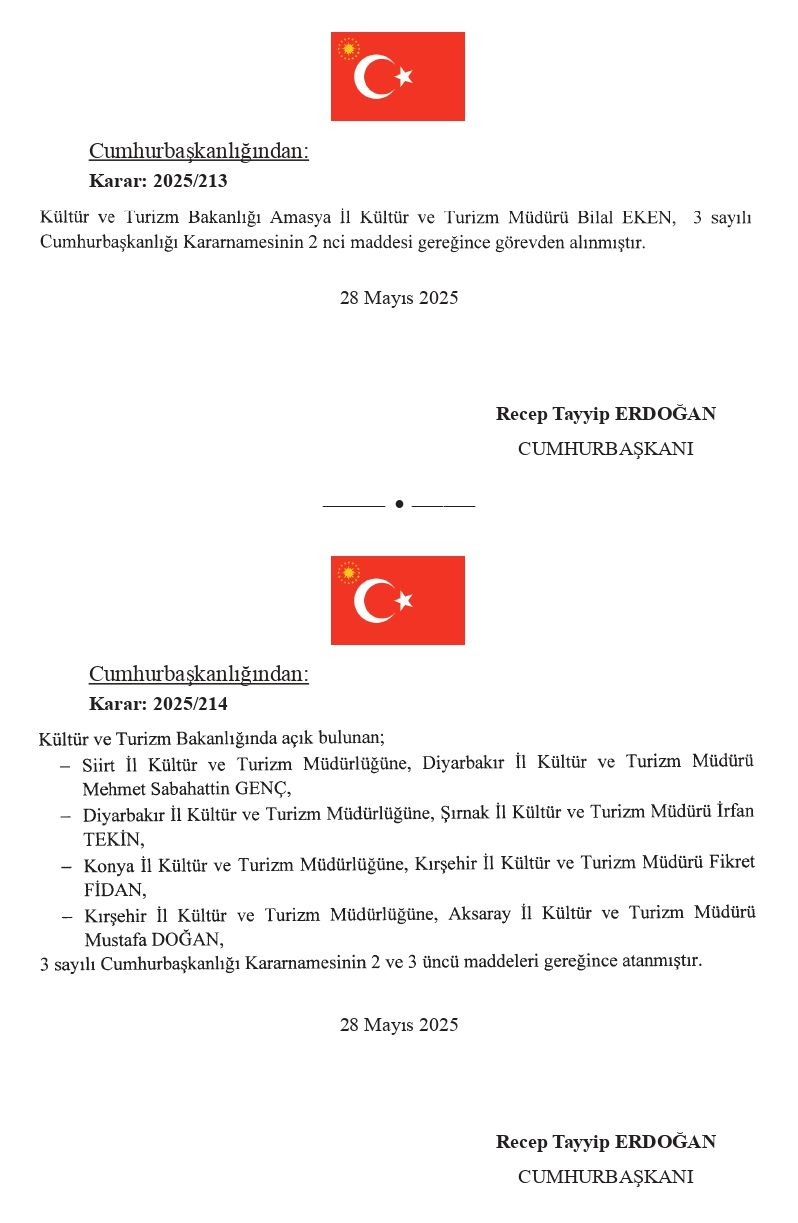 Cumhurbaşkanlığı'ndan üst düzey atamalar Resmi Gazete'de! 5