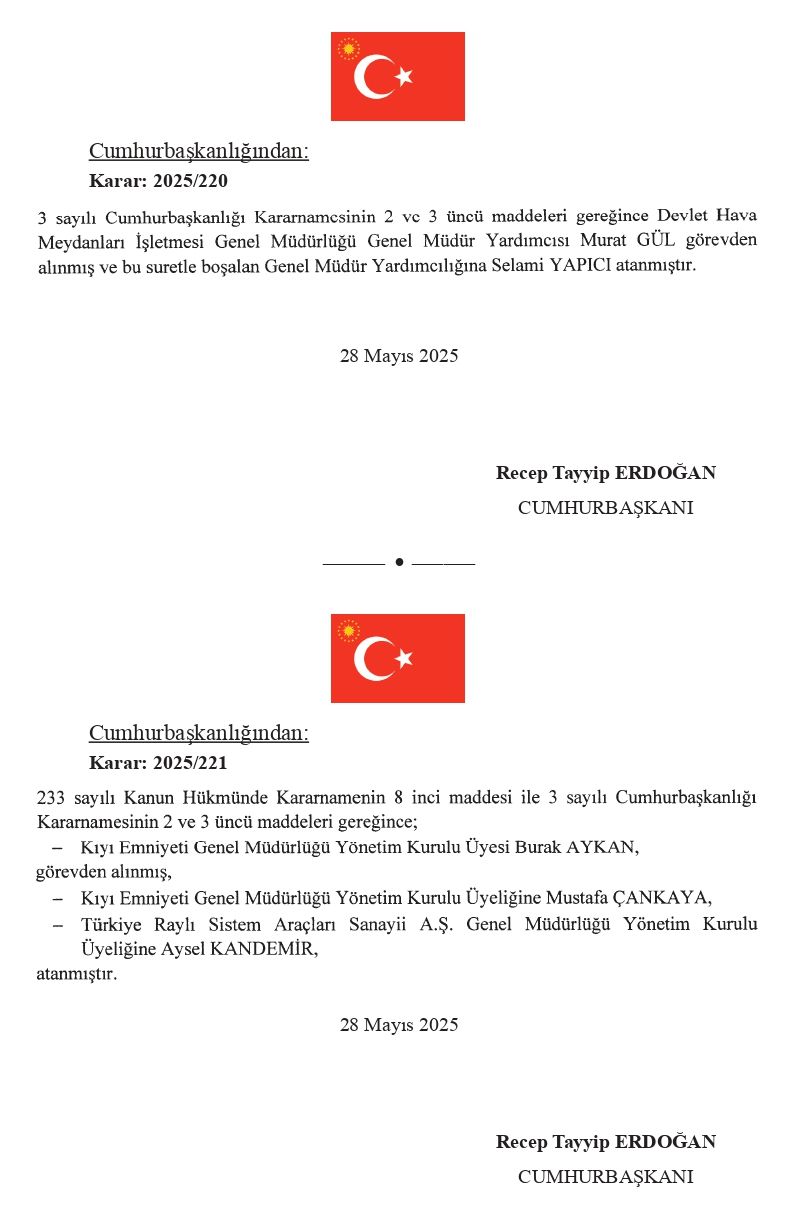 Cumhurbaşkanlığı'ndan üst düzey atamalar Resmi Gazete'de! 9
