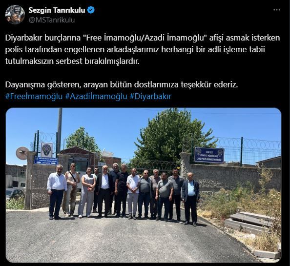 Diyarbakır surlarına asılan 'İmamoğlu' pankartlarına polis el koydu, CHP'li başkana ceza kesildi 7