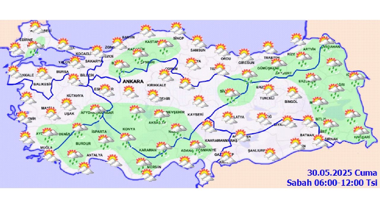 30 Mayıs 2025 Meteorolojiden uyarı geldi! Türkiye geneli sağanak yağmur bekleniyor! 4