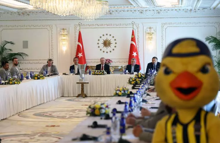 Cumhurbaşkanı Recep Tayyip Erdoğan, Euroleague şampiyonu Fenerbahçe'yi kabul etti 7