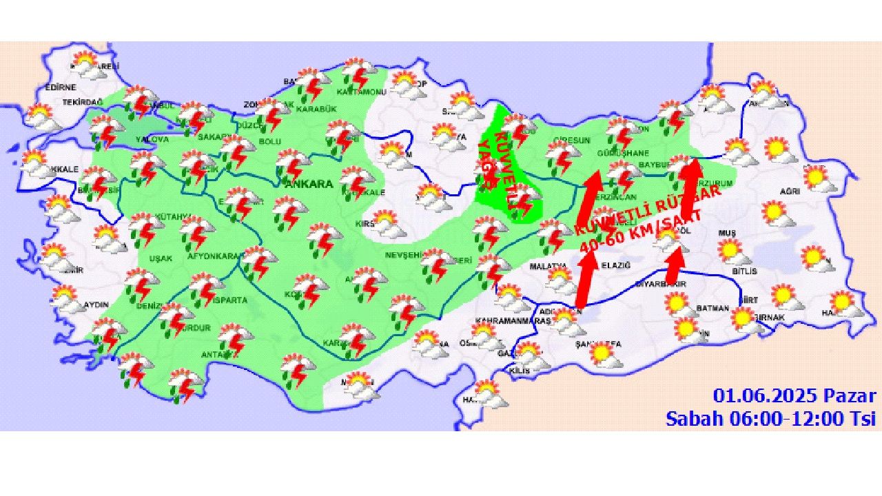 1 Haziran 2025 yurt geneli hava durumu! İşte Ankara, İstanbul ve İzmir başta olmak üzere beklenen sıcaklıklar 3