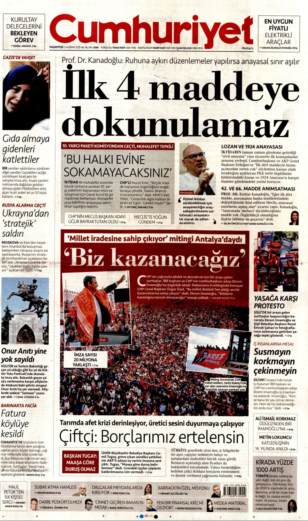 Af bayrama yetişir mi? 27 bin mahkumun gözü Meclis'te! 2 Haziran Pazartesi gazete manşetleri 4