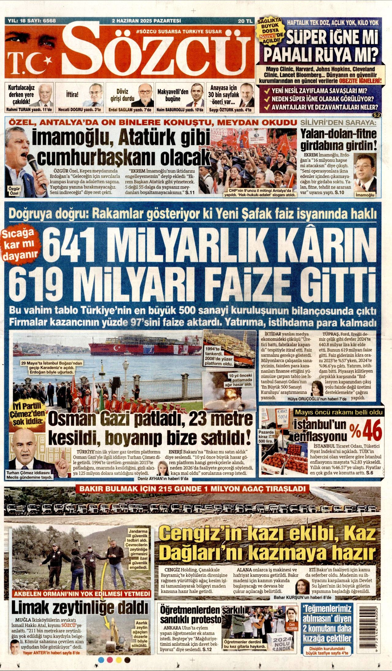Af bayrama yetişir mi? 27 bin mahkumun gözü Meclis'te! 2 Haziran Pazartesi gazete manşetleri 5