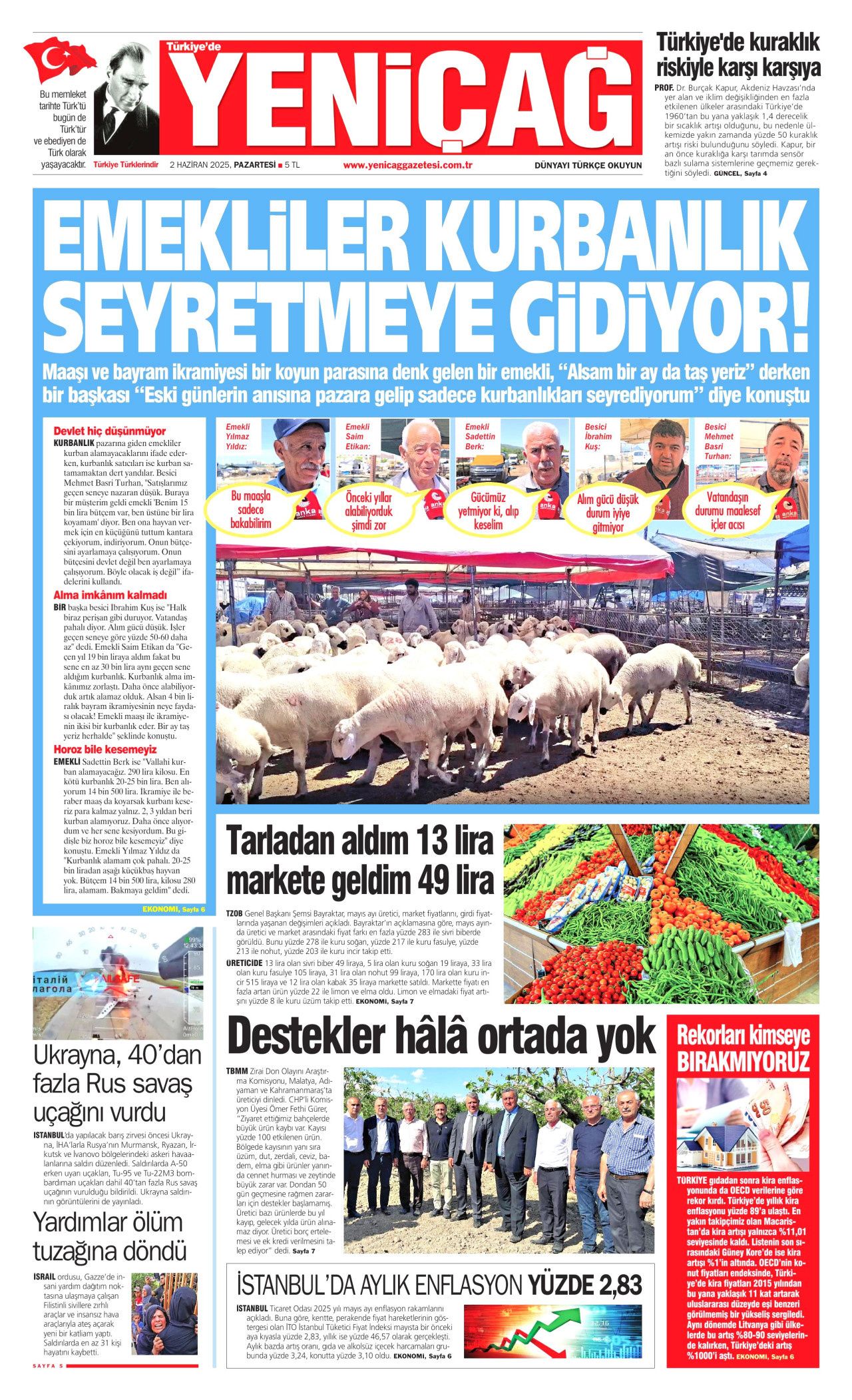 Af bayrama yetişir mi? 27 bin mahkumun gözü Meclis'te! 2 Haziran Pazartesi gazete manşetleri 7