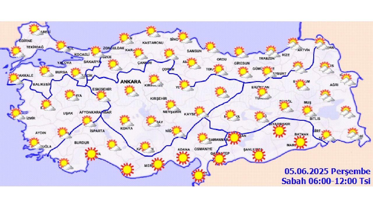 5 Haziran 2025 Arefe günü hava durumu tahminleri yayınlandı! Sıcaklıklar artıyor... 2