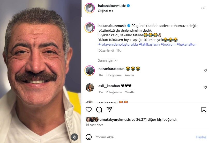 Hakan Altun, imaj değişikliğine gitti! ''Bıyıklar kaldı, sakallar tatilde!'' 2