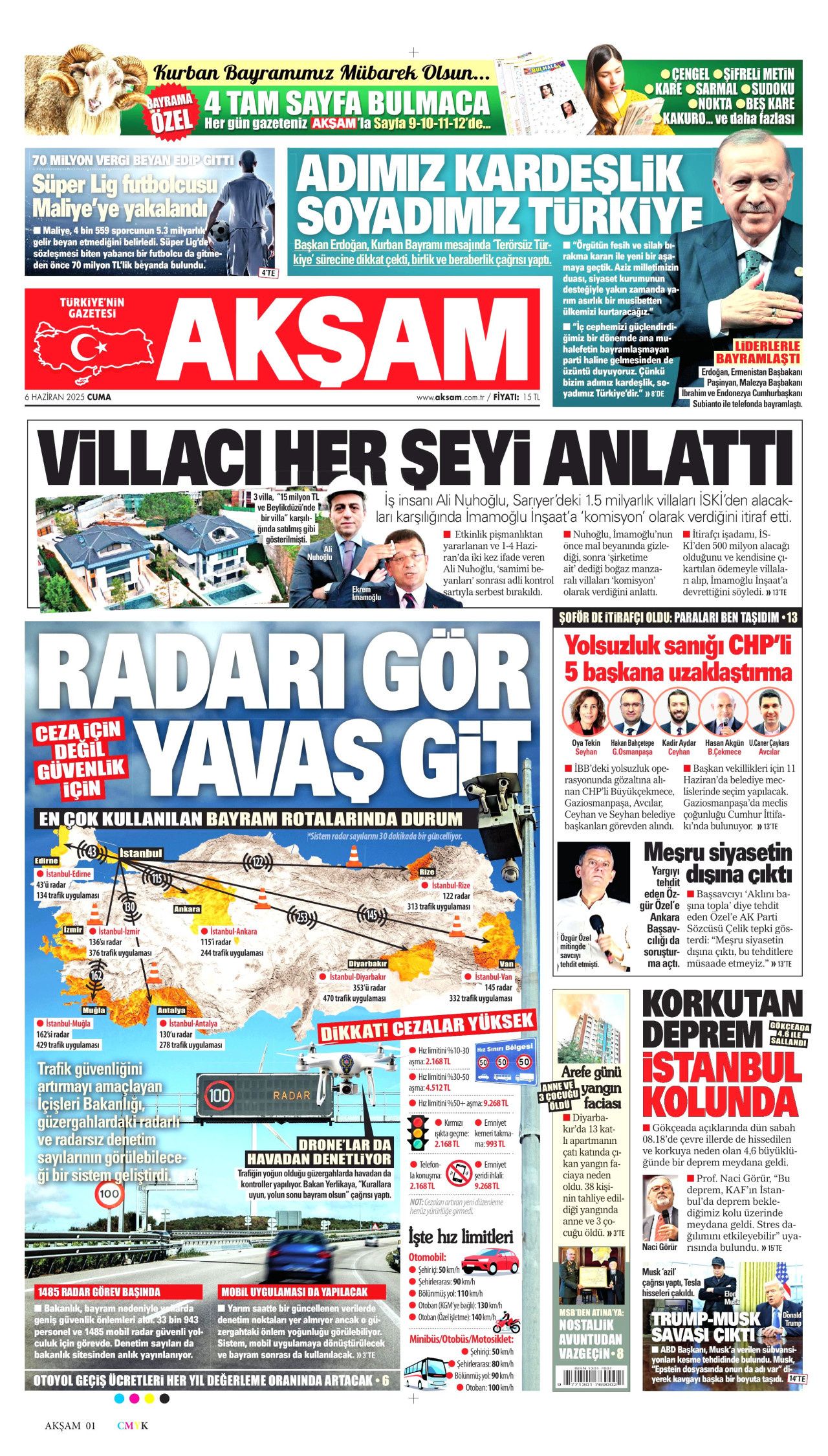 Türkiye bağımlı hale geldi! Anjiyo salgını var... 6 Haziran Cuma gazete manşetleri 4