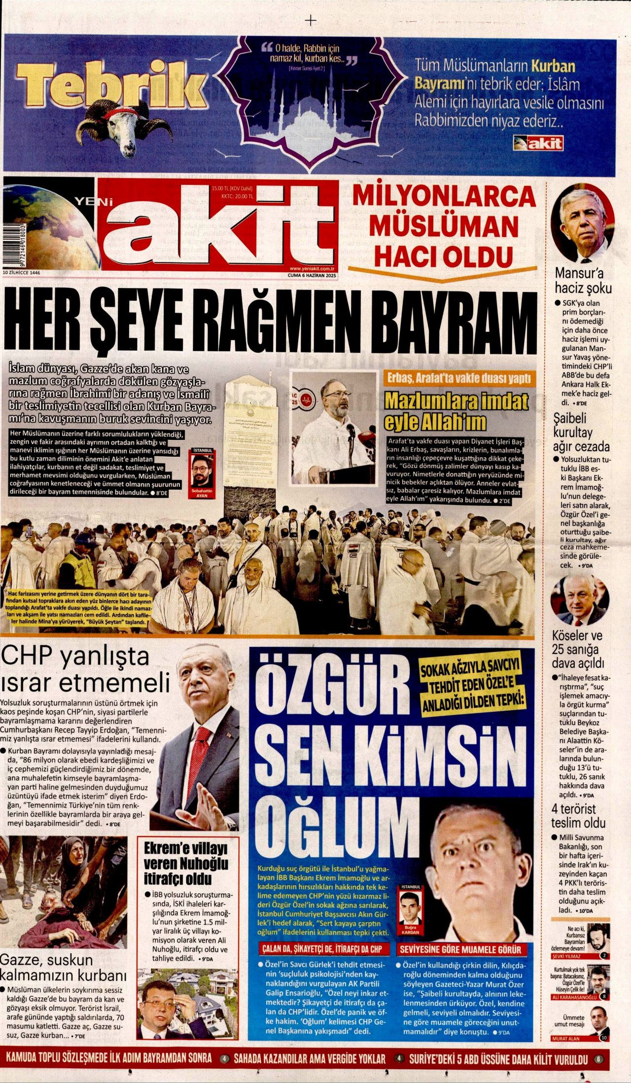 Türkiye bağımlı hale geldi! Anjiyo salgını var... 6 Haziran Cuma gazete manşetleri 2