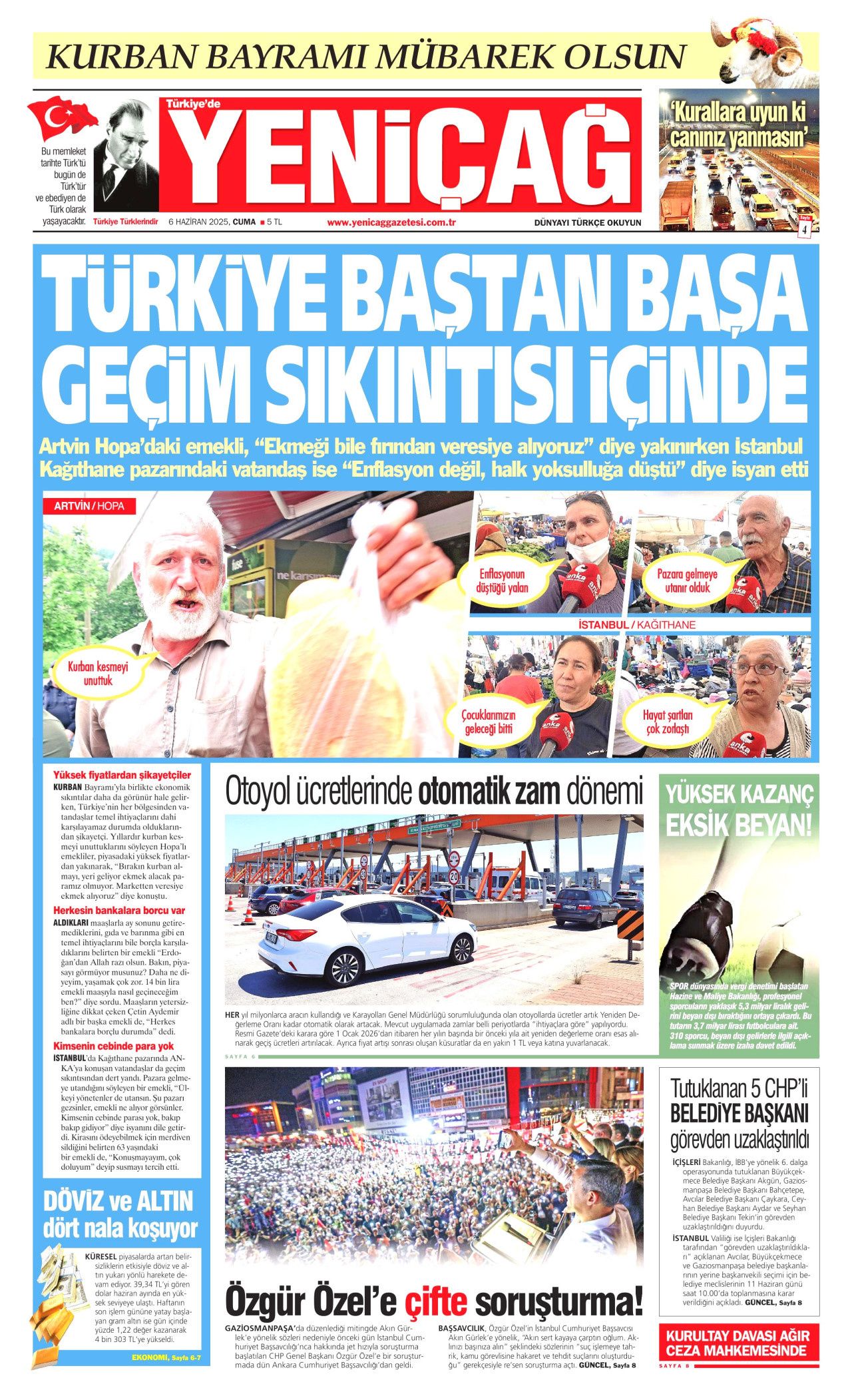 Türkiye bağımlı hale geldi! Anjiyo salgını var... 6 Haziran Cuma gazete manşetleri 15