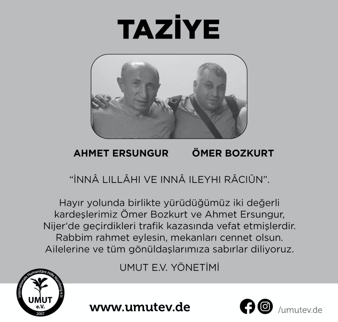Yardım için gittiler, cenazeleri döndü! Kurban yardımı için Nijer'e giden 2 gönüllü trafik kazasında vefat etti 3