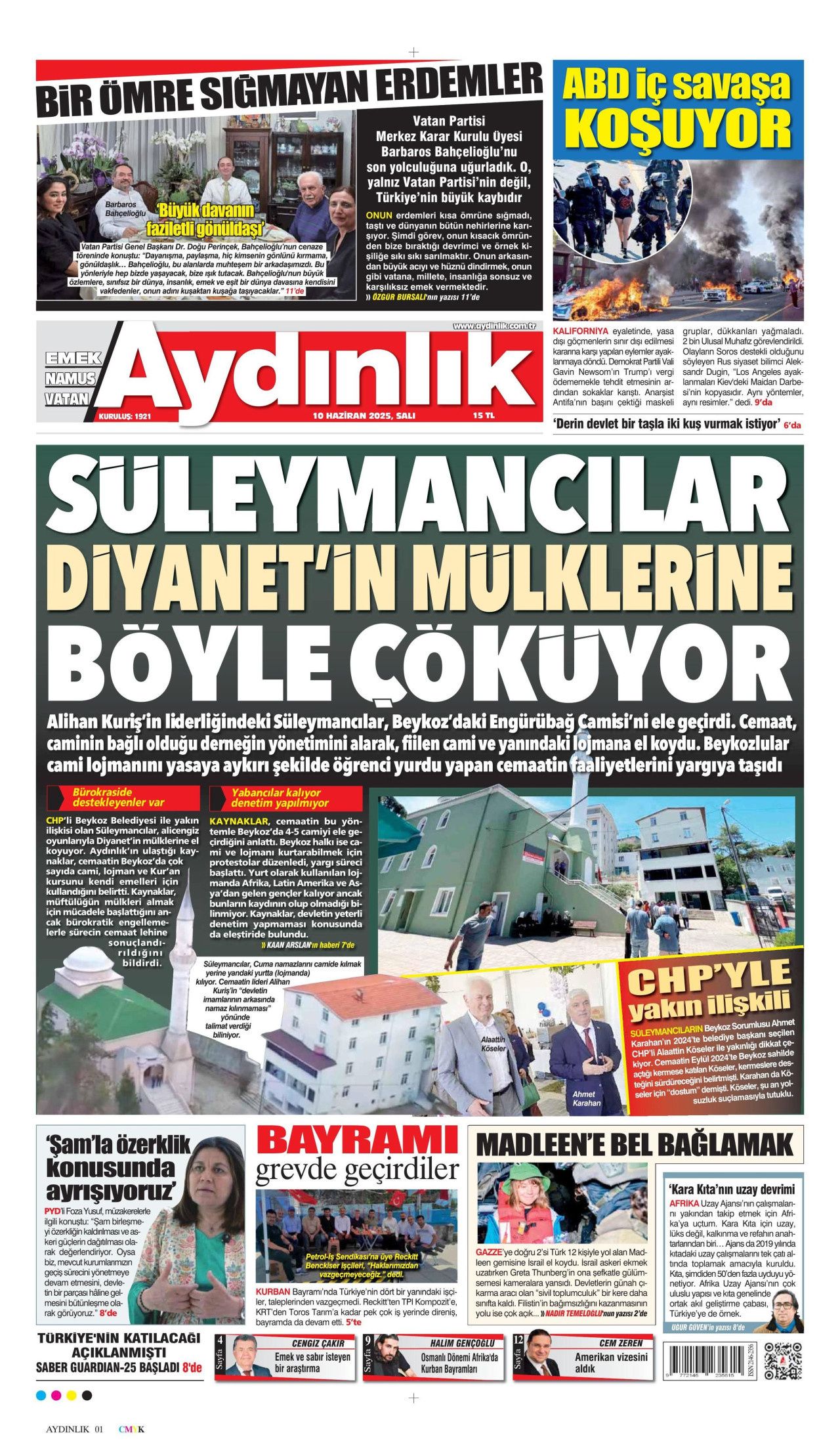 Haydut İsrail tekneye saldırdı! Madleen'e şafak baskını manşetlerde... 10 Haziran Salı gazete manşetleri 20