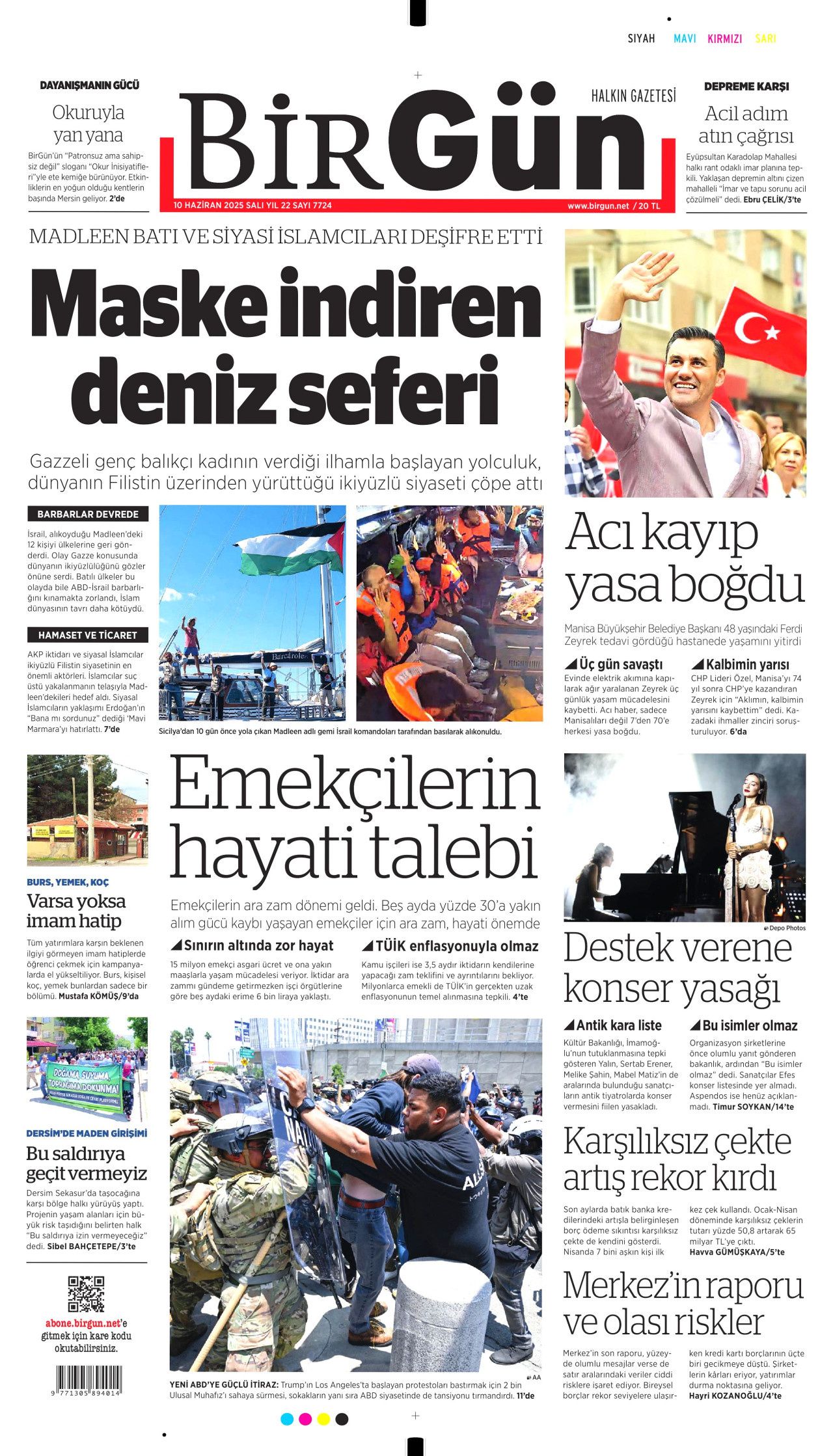 Haydut İsrail tekneye saldırdı! Madleen'e şafak baskını manşetlerde... 10 Haziran Salı gazete manşetleri 15