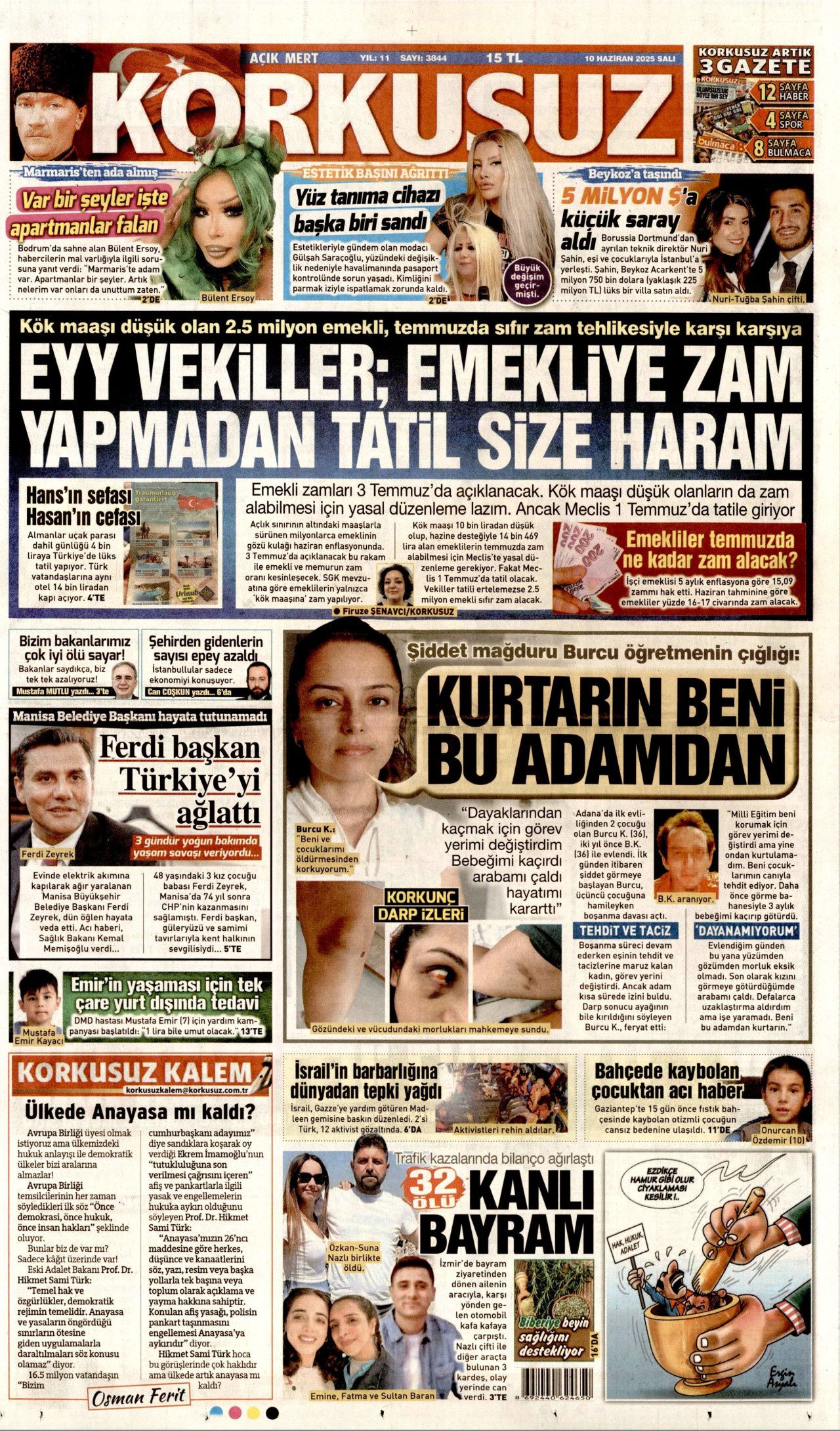Haydut İsrail tekneye saldırdı! Madleen'e şafak baskını manşetlerde... 10 Haziran Salı gazete manşetleri 24