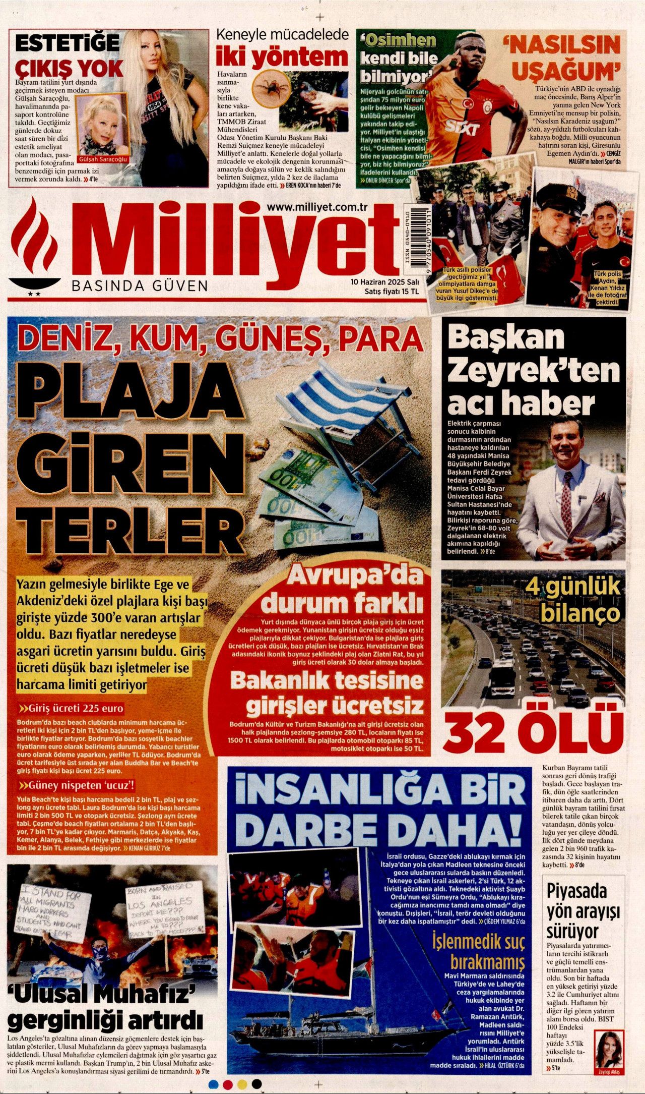 Haydut İsrail tekneye saldırdı! Madleen'e şafak baskını manşetlerde... 10 Haziran Salı gazete manşetleri 14