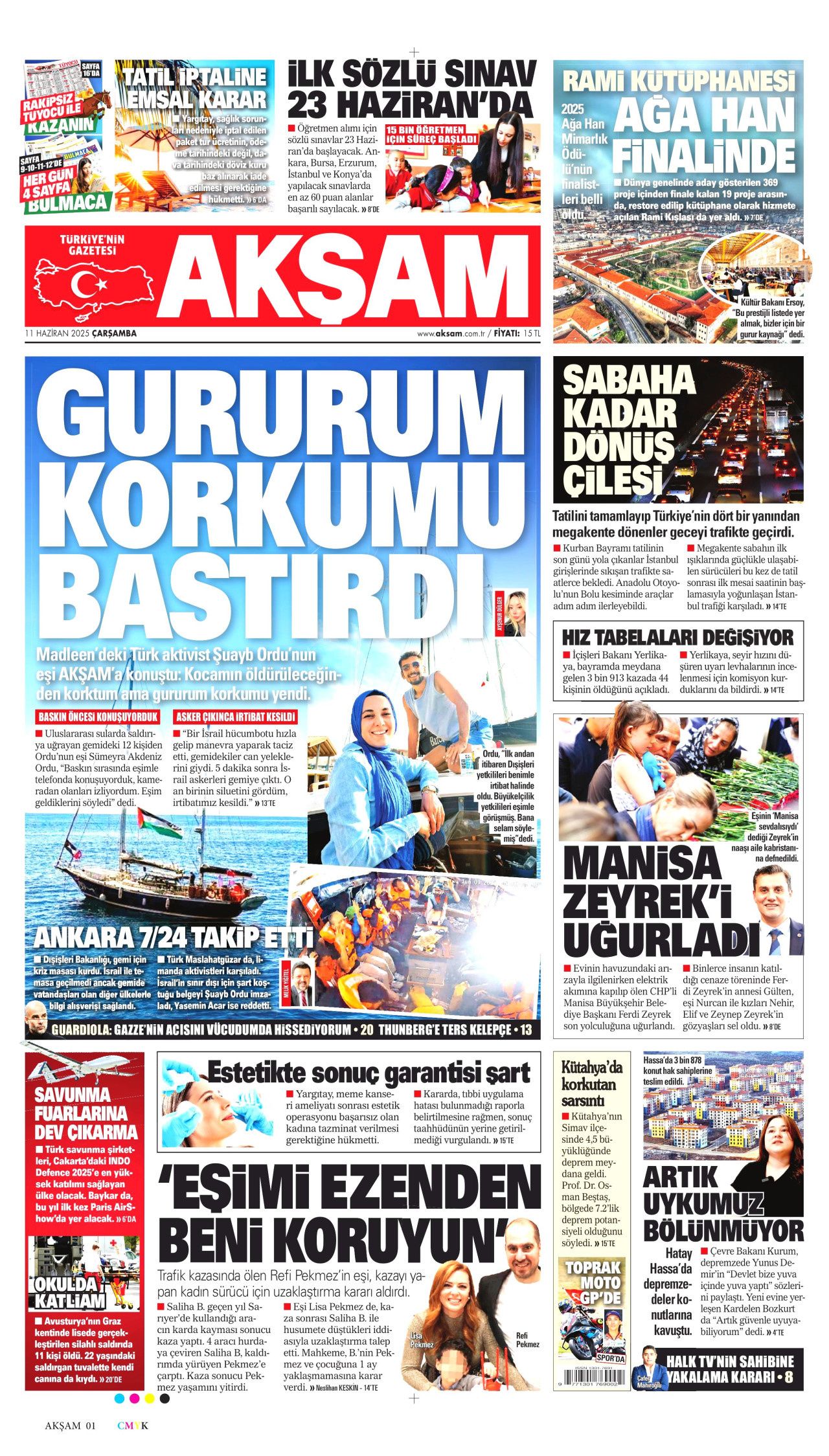 Siyaset üstü bir veda! Ferdi Zeyrek'in cenaze töreni manşetlerde... 11 Haziran Çarşamba gazete manşetleri 11