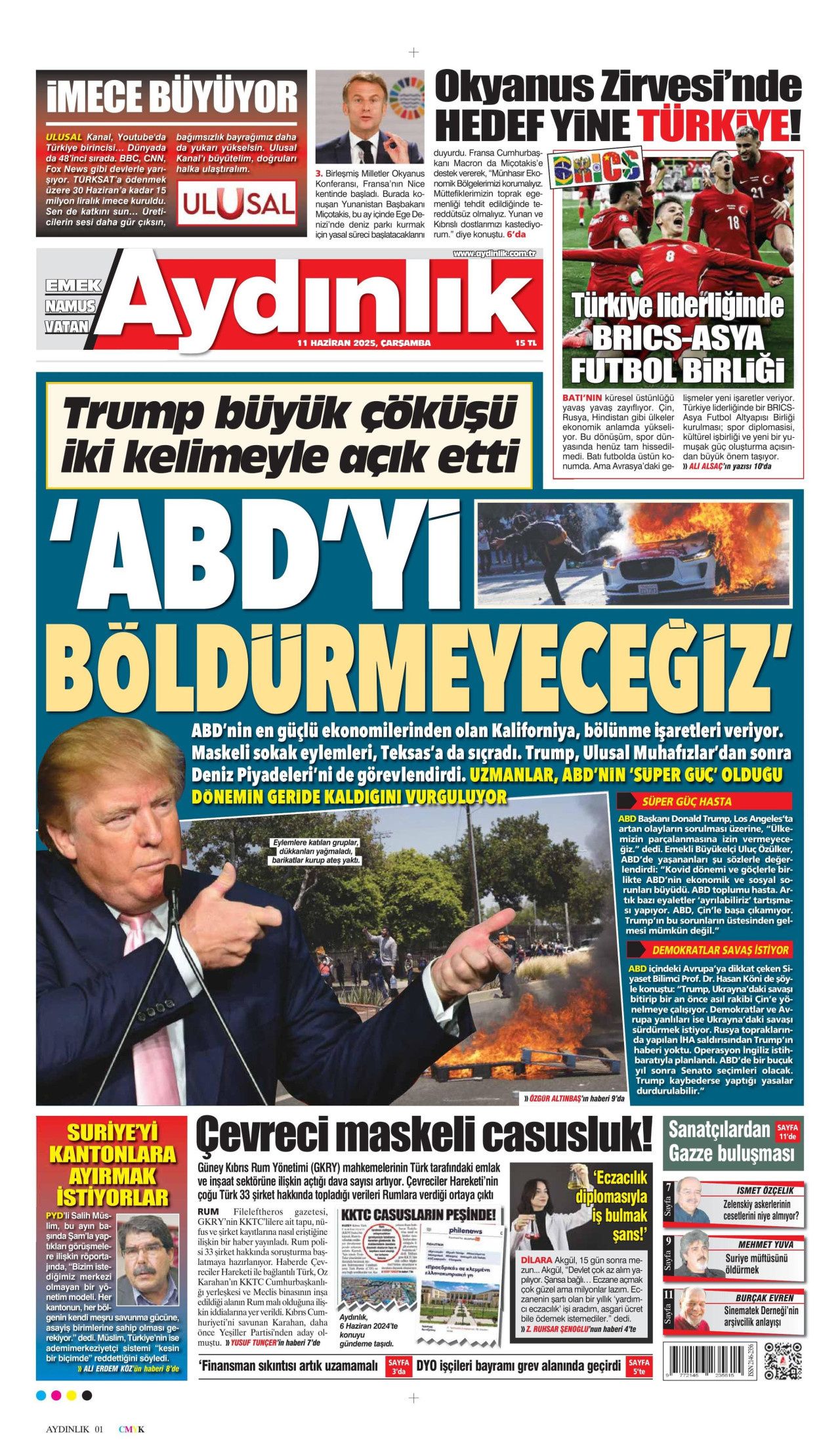 Siyaset üstü bir veda! Ferdi Zeyrek'in cenaze töreni manşetlerde... 11 Haziran Çarşamba gazete manşetleri 22