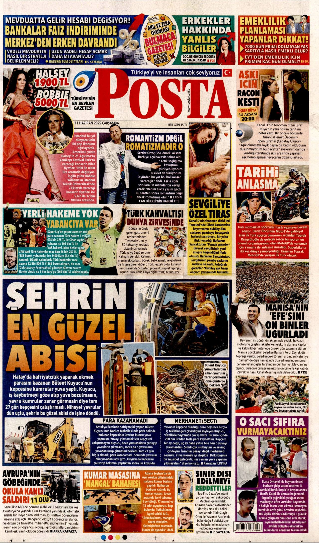 Siyaset üstü bir veda! Ferdi Zeyrek'in cenaze töreni manşetlerde... 11 Haziran Çarşamba gazete manşetleri 24