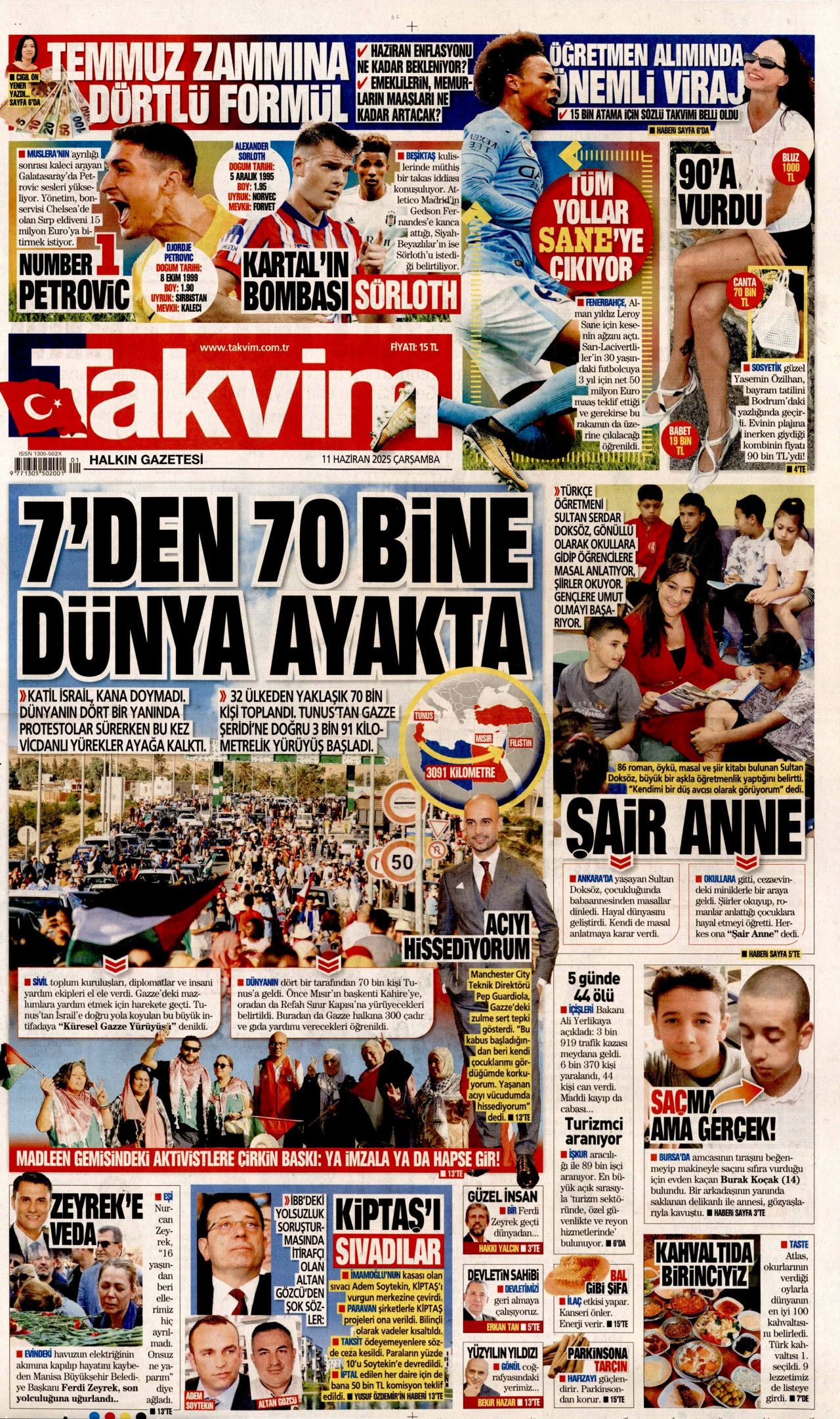 Siyaset üstü bir veda! Ferdi Zeyrek'in cenaze töreni manşetlerde... 11 Haziran Çarşamba gazete manşetleri 20